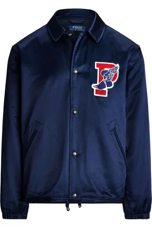 Ralph Lauren Satin-Bomberjacke mit Logo-Applikation