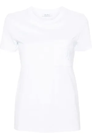 Max Mara T-Shirt mit Monogramm-Stickerei