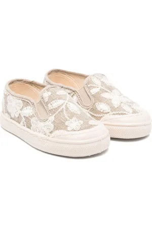 PèPè Sneakers mit Blumenstickerei