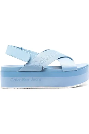Calvin Klein Flatform-Sandalen mit Logo-Jacquard 55mm