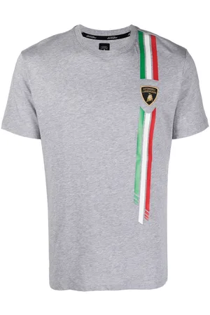 AUTOMOBILI LAMBORGHINI T-Shirt mit Logo-Stickerei