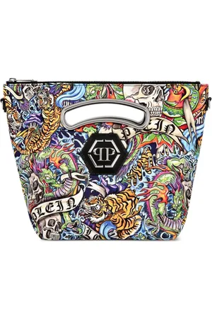 Philipp Plein Mittelgroße Tote Bag mit Tattoo-Print