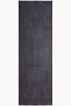 Etro Ausgefranster Schal aus Paisley-Jacquard
