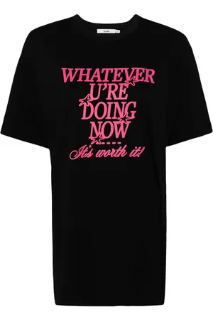 B+AB T-Shirt mit Slogan-Print