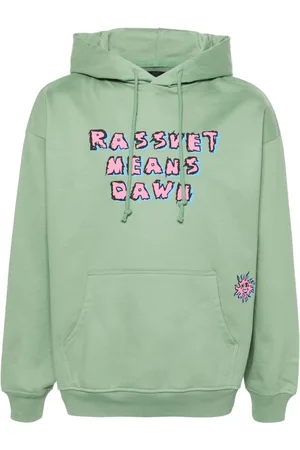 Rassvet Hoodie mit Slogan-Print