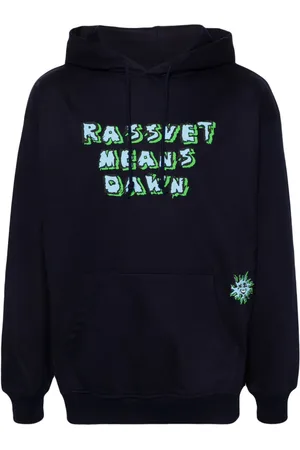 Rassvet Hoodie mit Slogan-Print