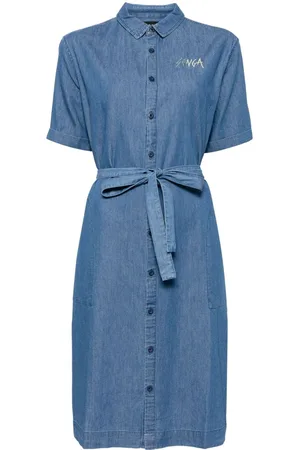 AGNÈS B. Besticktes Kleid mit Gürtel