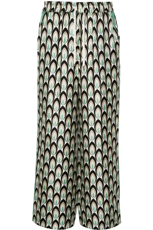 LORENA ANTONIAZZI Seidenhose mit grafischem Print
