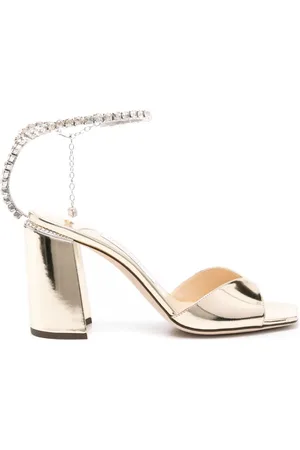 Jimmy Choo Metallische Saeda Sandalen 85mm