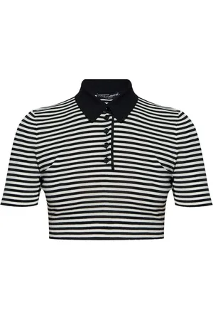 Dolce & Gabbana Cropped-Poloshirt mit Streifen