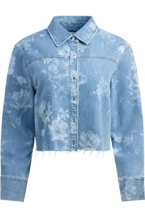ALICE+OLIVIA Jeanshemd mit Blumen-Print