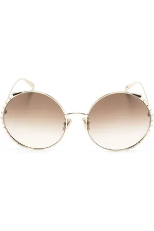 Bvlgari Runde Sonnenbrille mit definierten Borten