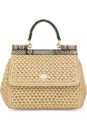 Dolce & Gabbana Mittelgroße Sicily Schultertasche mit Webmuster