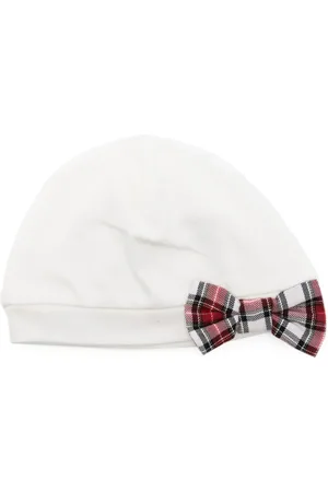 MONNALISA Beanie mit karierter Schleife
