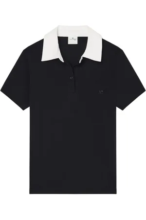 Courrèges Poloshirt mit Kontrastkragen