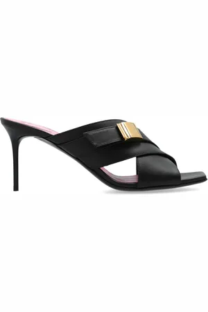 Balmain Mules mit gekreuzten Riemen 75mm