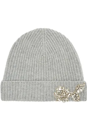 Erdem Gerippte Beanie mit Kristallen