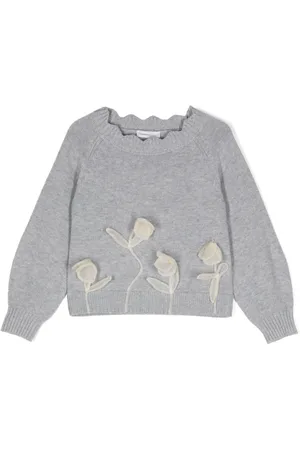 MONNALISA Pullover mit Blumenapplikation