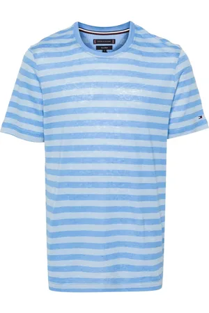 Tommy Hilfiger Gestreiftes T-Shirt mit Logo-Stickerei