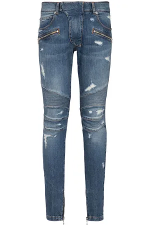 Balmain Skinny-Jeans in Distressed-Optik