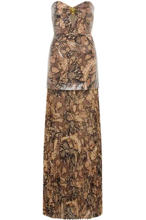 Rebecca Vallance Bellis Abendkleid mit Schlangenleder-Print