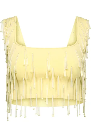 GALVAN Depois Cropped-Top mit Fransen