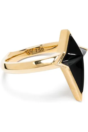 STEPHEN WEBSTER 18kt New Cross Gelbgoldring mit Onyx