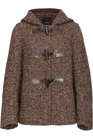 Pinko Kapuzenjacke mit Fischgrätenmuster