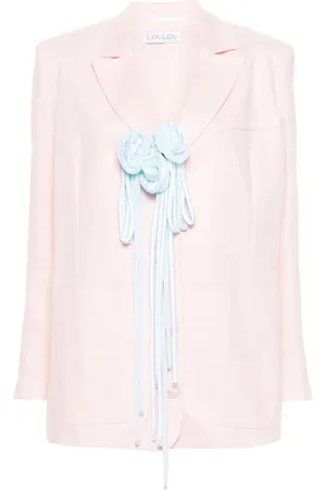 LOULOU Blazer mit Blumenapplikation