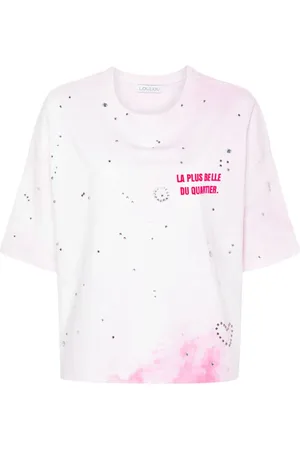 LOULOU T-Shirt mit Kristallen