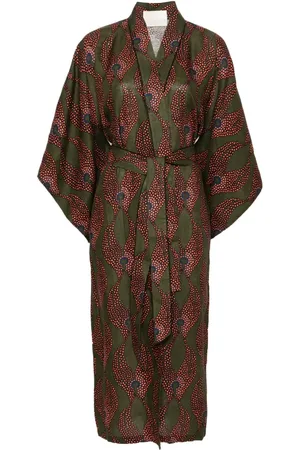 Maison La Plage Ravello Kimonokleid mit abstraktem Print