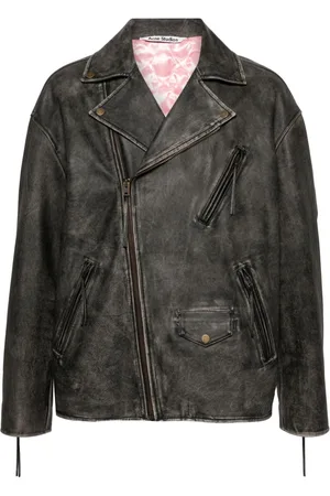 Acne Studios Bikerjacke mit Logo-Prägung