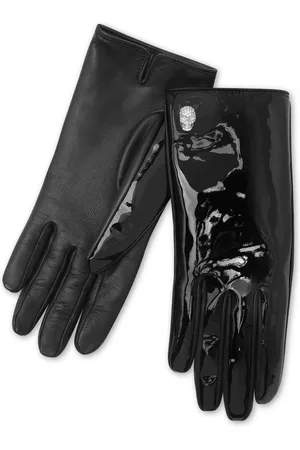 Philipp Plein Handschuhe mit Totenkopf-Applikation