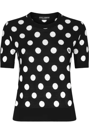 Dolce & Gabbana Gepunktetes Intarsien-Top