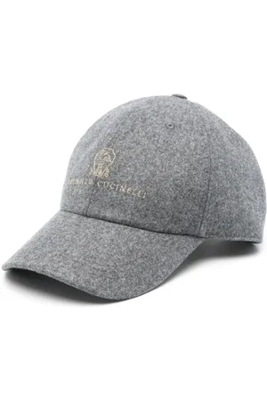 Brunello Cucinelli Melierte Baseballkappe mit Logo-Stickerei