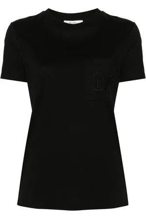 Max Mara T-Shirt mit Logo-Stickerei
