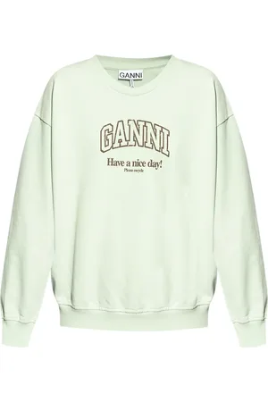 Ganni Sweatshirt aus Bio-Baumwolle mit Logo