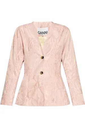Ganni Strukturierte Cloqué-Jacke