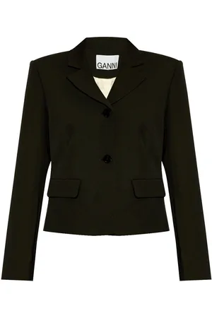 Ganni Klassische Cropped-Jacke