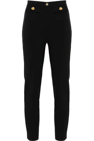 Elisabetta Franchi Gerade Hose mit Logo-Niete