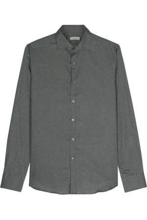 CANALI Geometrisch gemustertes Hemd