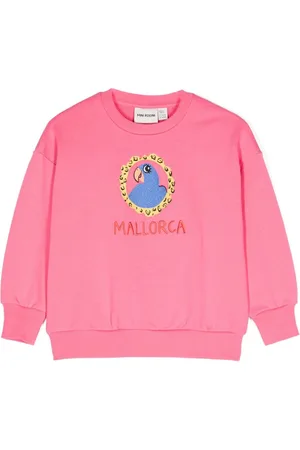 Mini Rodini Sweatshirt mit Papagei-Stickerei