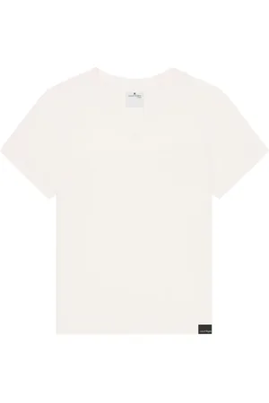 Courrèges T-Shirt mit Logo-Stickerei