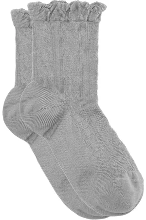 Ganni Gerüschtes Socken aus Bio-Baumwolle