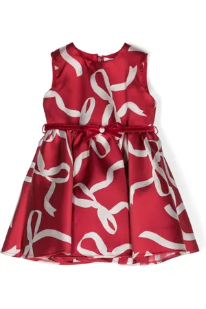 MONNALISA Plissiertes Kleid mit Schleifen-Print