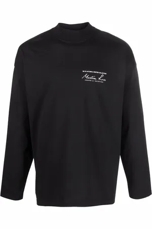 MARTINE ROSE Langarmshirt mit Logo-Print