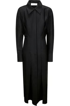 Rohe Hemdkleid mit langen Ärmeln