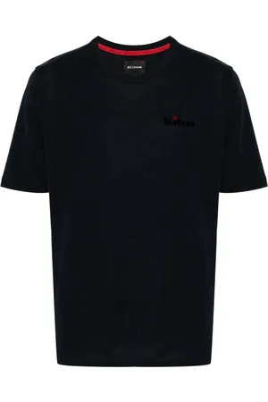 Kiton T-Shirt mit beflocktem Logo