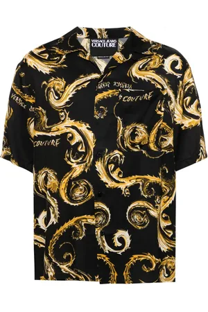 VERSACE Chain Couture T-Shirt aus Twill