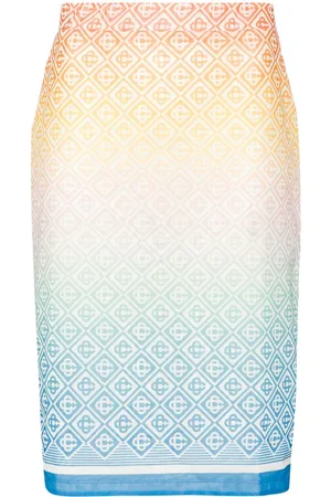 Casablanca Midirock mit Monogramm-Print